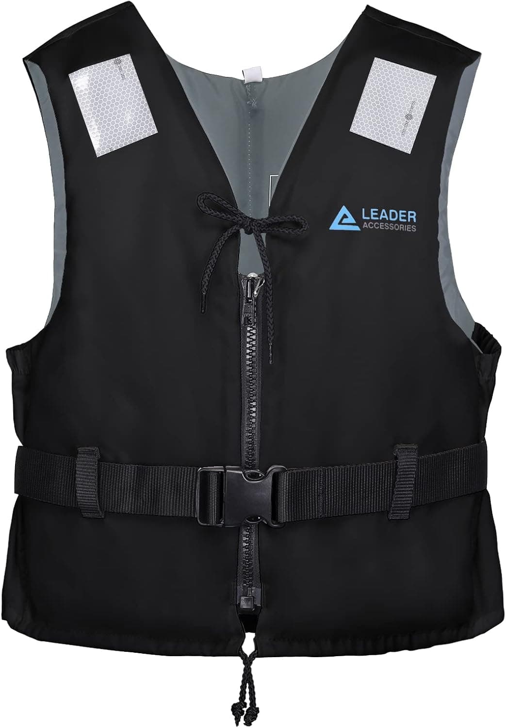 Gilet de flottaison porté par un pêcheur du bord près de l'eau