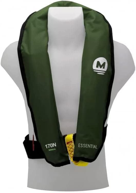 Orange Marine Gilet de Sauvetage Gonflable Manuel 170N Spécial Pêche
