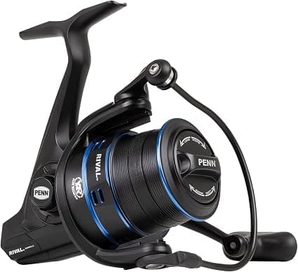 Moulinet de pêche en mer monté sur une canne de surfcasting