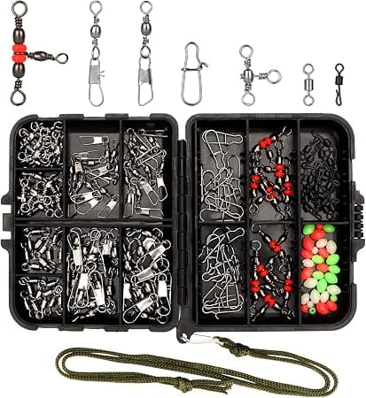 Realure 160 pièces kit émerillons pour surfcasting